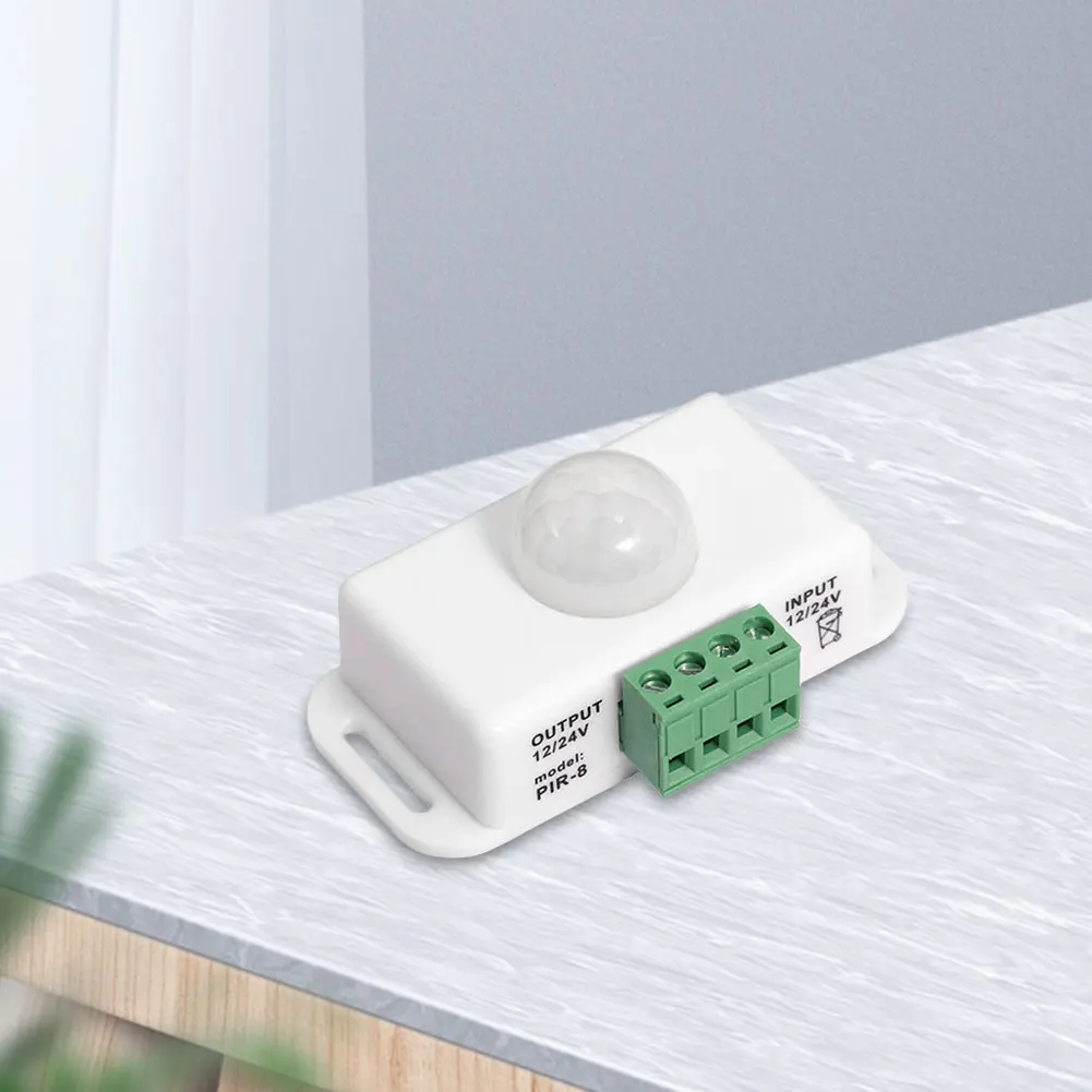 DC 12V 24V 6A Infrared PIR Motion Sensor Detector Switch Automatic Adjust Infrared PIR Motion Sensor Switch for LED Strip Light - Image 3