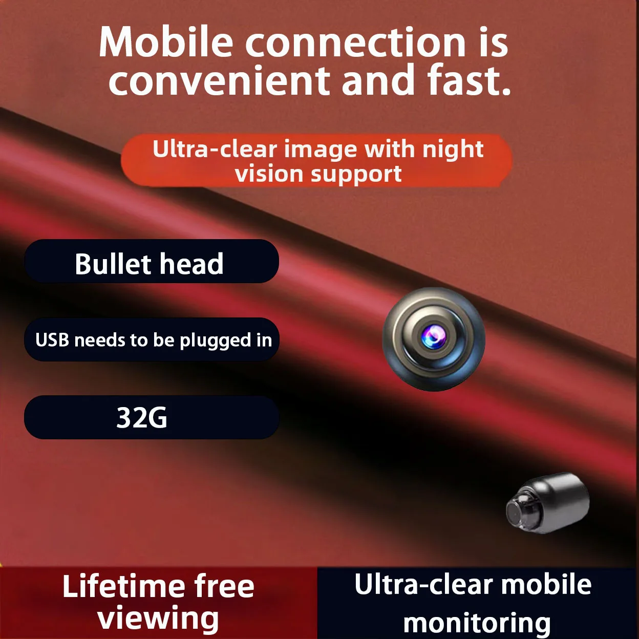 This Product Is Amazing!! Mini Video Recording Portable Camera, Built-In Battery, Smart Night Vision, Micro Size, Motion Detection, Audio Recording, Synchronous Monitoring, Super High Definition, USB Rechargeable, for Home Security, Babysitting, Pets, Elderly, Can Also Be Used in Cars, Wifi Small Ca - Image 3