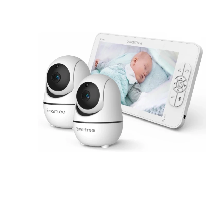 SM70V2 7" 1080P HD Split Screen Video Baby Monitor with two Camera, Hack Proof, Remote Zoom/Pan/Tilt, 4000mAh Battery - Image 6