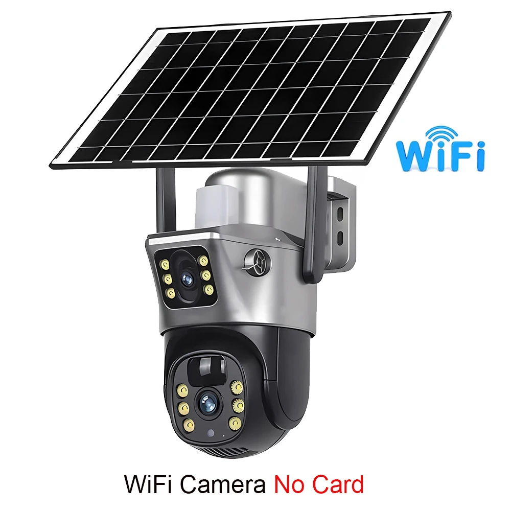 4G / WiFi Solar Camera Dual Lenses Outdoor 8MP 4K Low Power Battery IP Camera PIR Night Vision V380 Pro CCTV Security Protection - Image 8