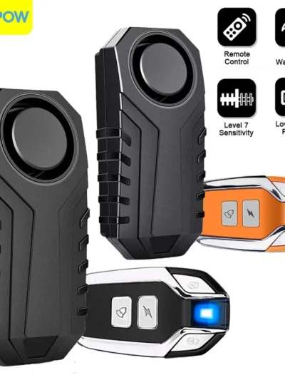 Gadpow Motorcycle Bike Wireless Remote Control Alarm Vibration Sensor 113dB Loud Waterproof Security Alarm