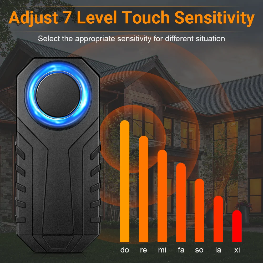 Gadpow Motorcycle Bike Wireless Remote Control Alarm Vibration Sensor 113dB Loud Waterproof Security Alarm - Image 2