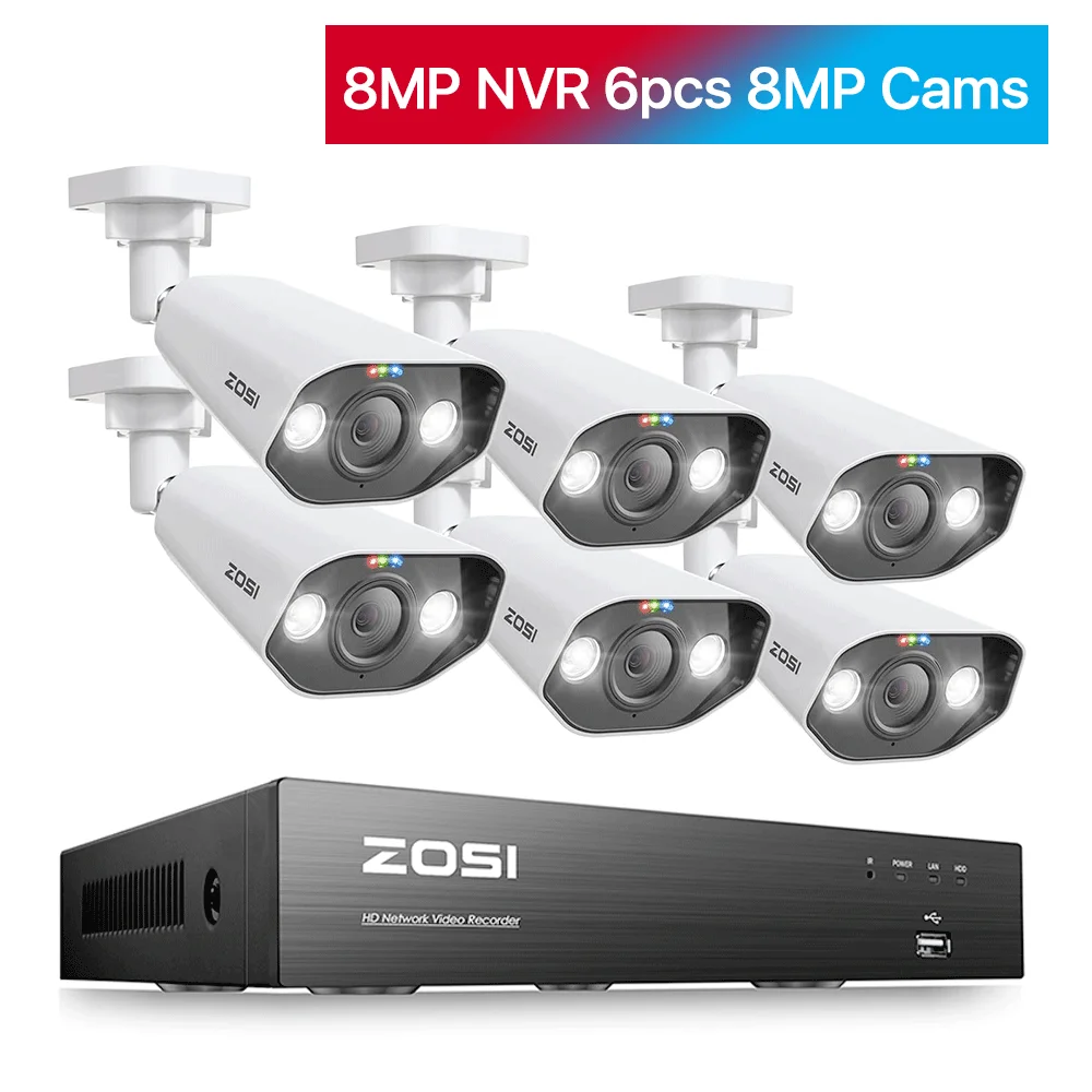 ZOSI 8CH POE Video Surveillance Kit 4K 8MP 5MP Super HD Outdoor IP Cameras AI Starlight Night Vision CCTV Security Camera System - Image 14