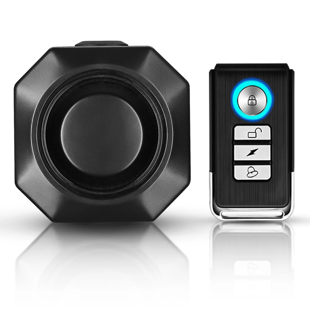 USB Charge Bike Alarm Wireless Bicycle Vibration Motion Sensor Alarm Remote Control Motorcycle Alarm Security Protection - Image 7