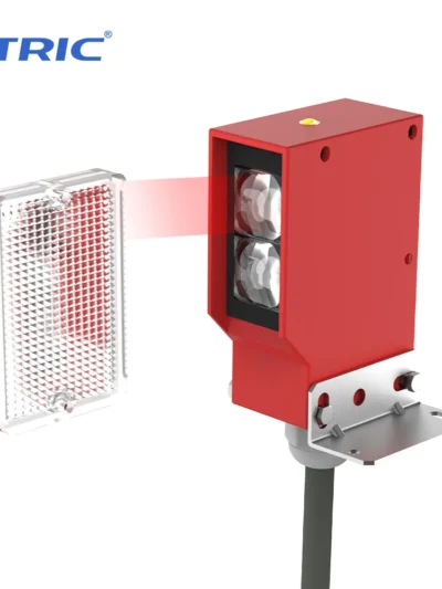 GTRIC Photoelectric Sensor Retro-reflective Square Photoell Infrared Switch IP67 Waterproof 24-220V AC DC Universal 10m Distance