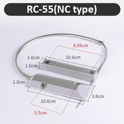 NC Door Sensor Metal Wired Roller Shutter Door Magnetic Contact Reed Switch for Security Alarm System - Image 7