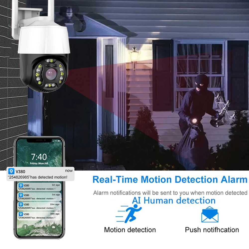 4K 8MP POE WIFI Onvif 5MP 2MP Tuya Smart Life HD Waterproof Outdoor IP Camera P2P WiFi Security CCTV Surveillance Camera - Image 3