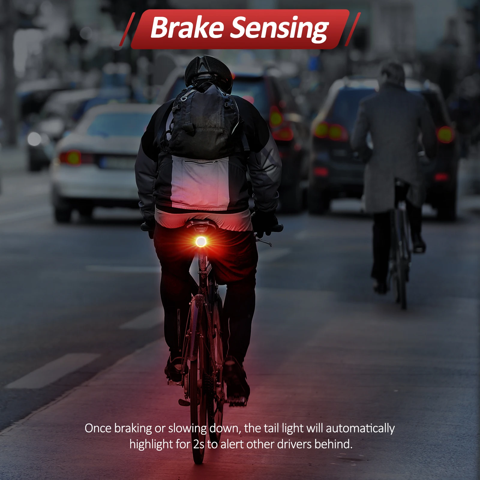 Elecpow Bicycle Burglar Alarm Taillight Waterproof Smart Auto Brake Sensing Tail Lamp Remote Control USB Charge Bike Rear Light - Image 5