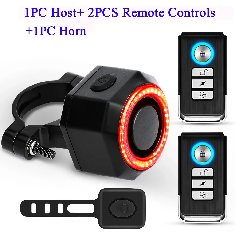 New Bicycle Alarm Taillight Waterproof Smart Auto Brake Sensing Tail Lamp Remote Control USB Charge Bike Rear Light - Image 9