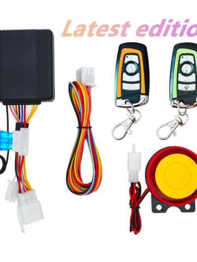 New multifunctional motorcycle anti-theft alarm with automatic defense, ignition and shutdown, silent dual flash steering prompt