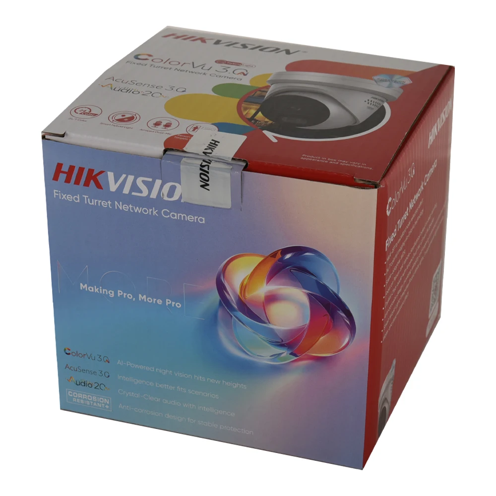 Hikvision 8MP IP Camera DS-2CD2387G3-LIS2UY/SRB Smart Hybrid Light ColorVu 2-Way Audio Turret Camera Red Blue Light Audio Alarm - Image 4