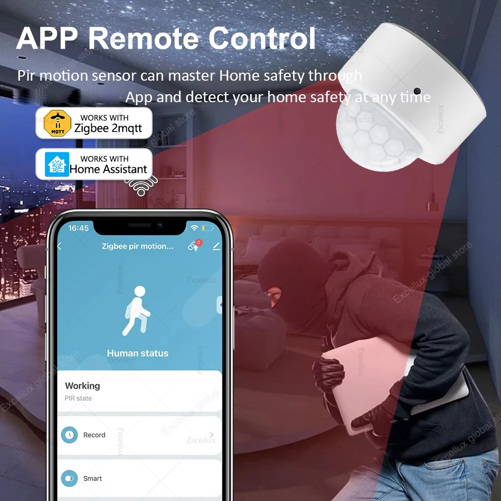 ZigBee Mini PIR Motion Sensor Smart Human Body Infrared Detector Home Automation Security Alarm Sensor Works With Home Assistant - Image 3