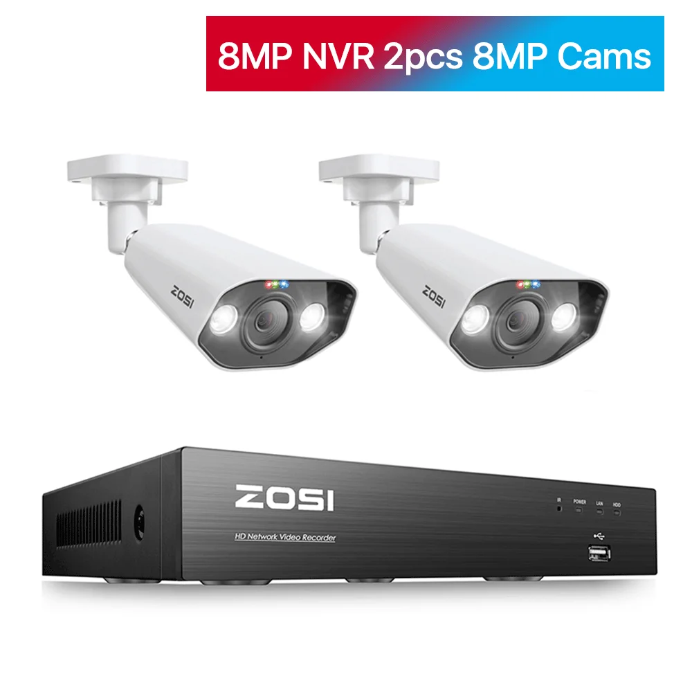 ZOSI 8CH POE Video Surveillance Kit 4K 8MP 5MP Super HD Outdoor IP Cameras AI Starlight Night Vision CCTV Security Camera System - Image 7