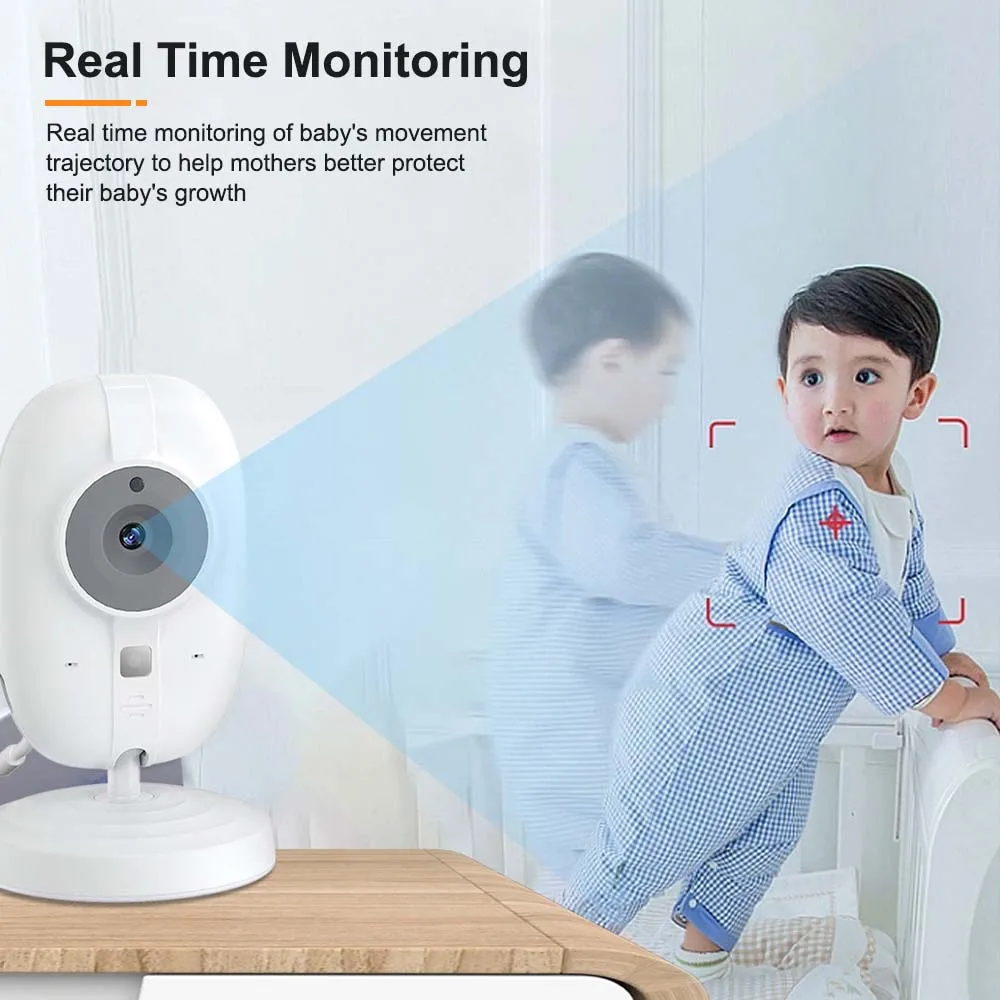 3.5'' Video Baby Monitor 2.4G Mother Kids Two-way Audio Night Vision Video Surveillance Cameras With Temperature display Screen - Image 4