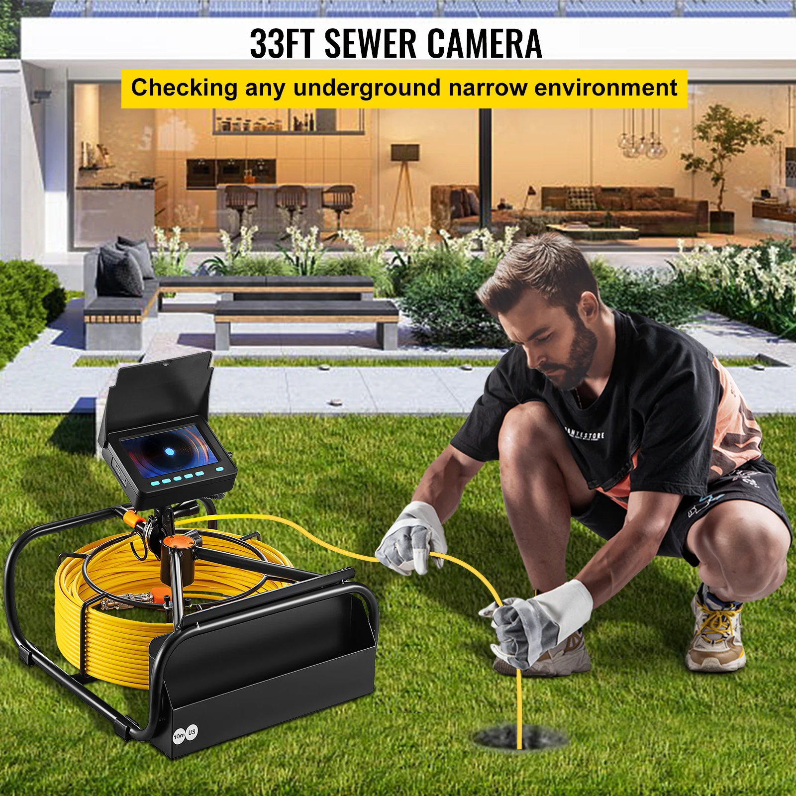 SucceBuy Sewer Camera 4.3" Screen Pipeline Inspection Camera with DVR Waterproof IP68 Borescope Industrial Endoscope Home Drain - Image 2