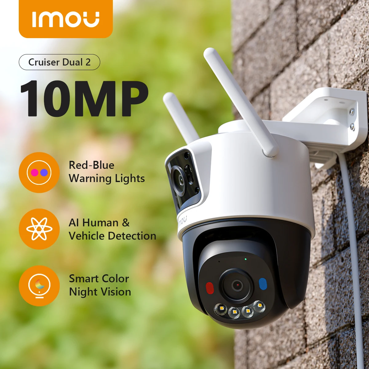 IMOU 11MP Multi Lens WiFi Security Cameras Outdoor PTZ Video Cam Auto Tracking AI Human/Vehicle Detection Colorful Night Vision - Image 10