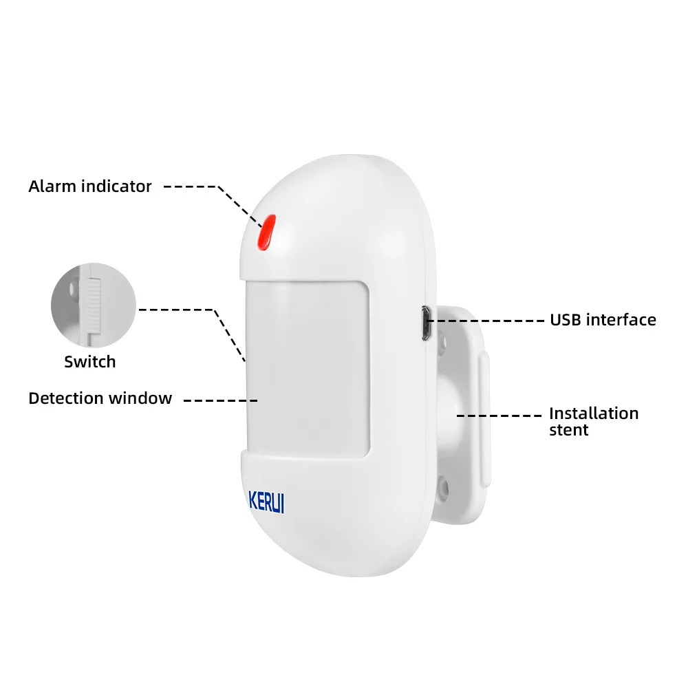 KERUI Wireless PIR Motion Sensor Infrared Detector Alarm With Battery For W202 W181 Home Security Alarm System Protection - Image 4