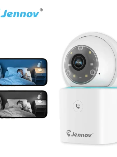 Jennov 1296P HD WIFI Camera 360° Home Security Camera with One-Click Talk, Baby Camera Monitor for Home Indoor &Outdoor Security