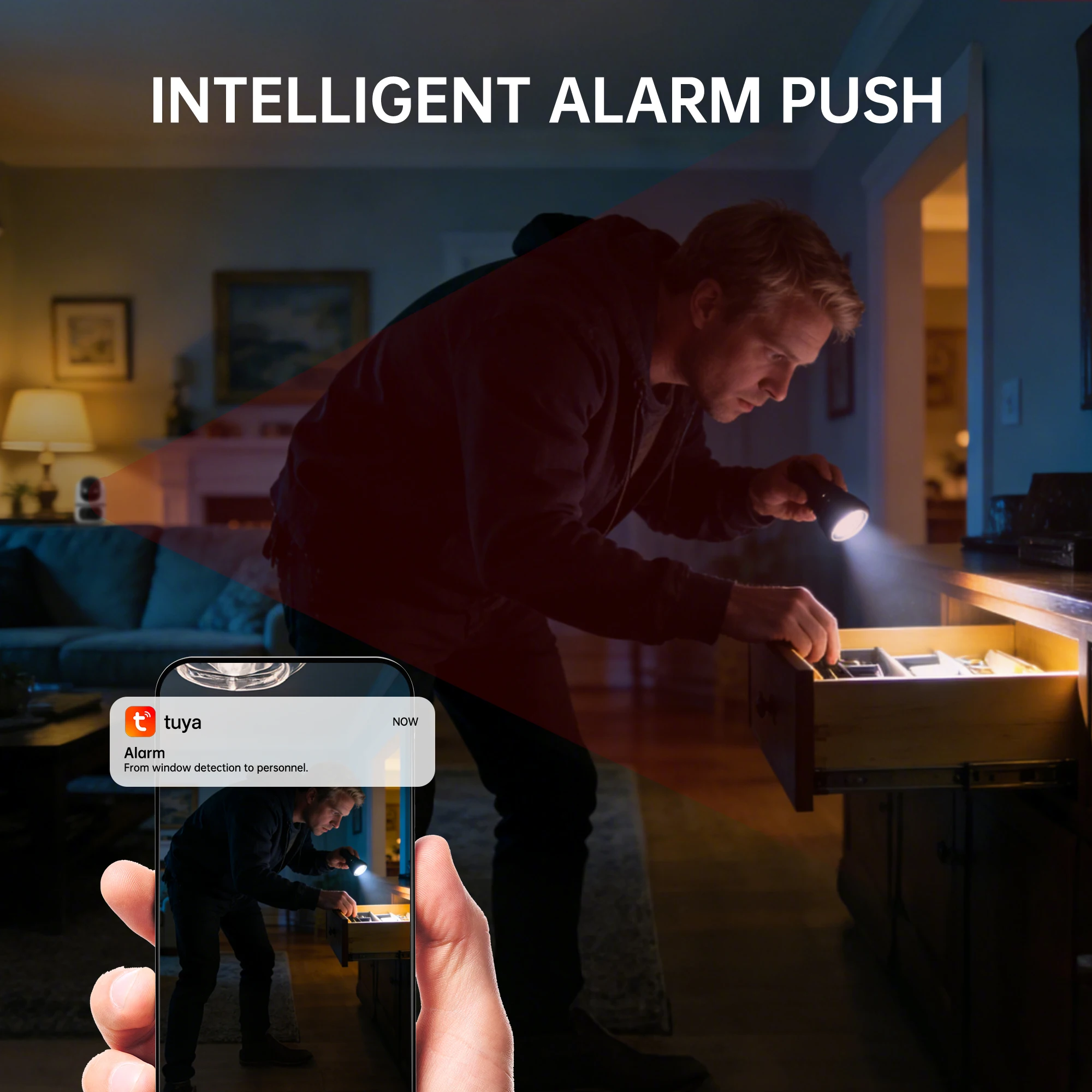 Tuya 5G WiFi Dual Lens Camera Indoor 4K 8MP Home Pet Camera Auto Tracking Baby Monitor Color Night Vision Security Surveillance - Image 6