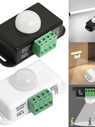 DC 12V 24V 6A Infrared PIR Motion Sensor Detector Switch Automatic Adjust Infrared PIR Motion Sensor Switch for LED Strip Light