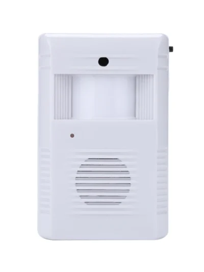 White Welcome Greeting Doorbell Wireless Human Body Sensor Doorbell Smart Alert System Security Convenient for Business Store