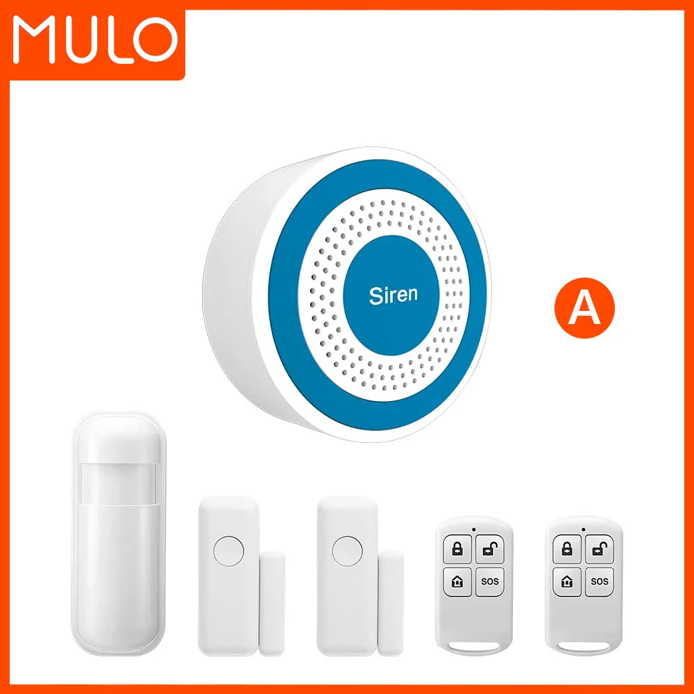 MULO Mini Alarm Siren Wireless 433MHz Sound & Light Indoor strobe siren High Decibel Horn Siren For Home Security Alarm System - Image 9
