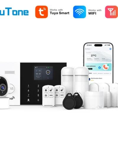 WIFI GSM Alarm System Tuya Smart Life APP Home Smart Security Protection Wireless Security Alarm House System with ALexa