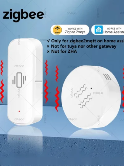 Smart Zigbee Vibration Sensor Tilt Sensor Home Security Automation Motion Shock Alarm Sensor Support Home Assistant Zigbee2MQTT