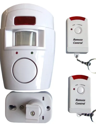 Wireless Motion Sensor Alarm Security Detector PIR Alarm System With Infrared Sensor 2 Wireless Home Security Remote Controls