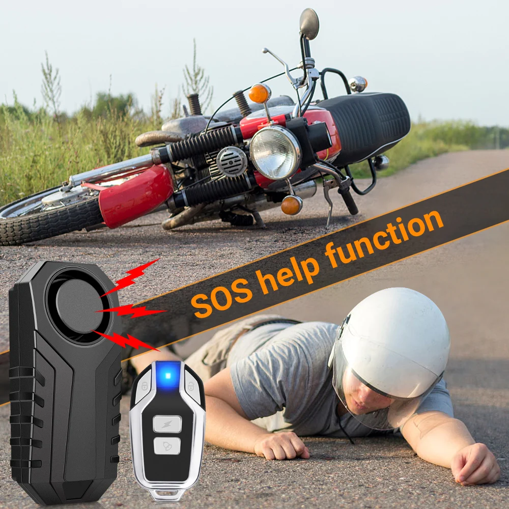 Gadpow Motorcycle Bike Wireless Remote Control Alarm Vibration Sensor 113dB Loud Waterproof Security Alarm - Image 5
