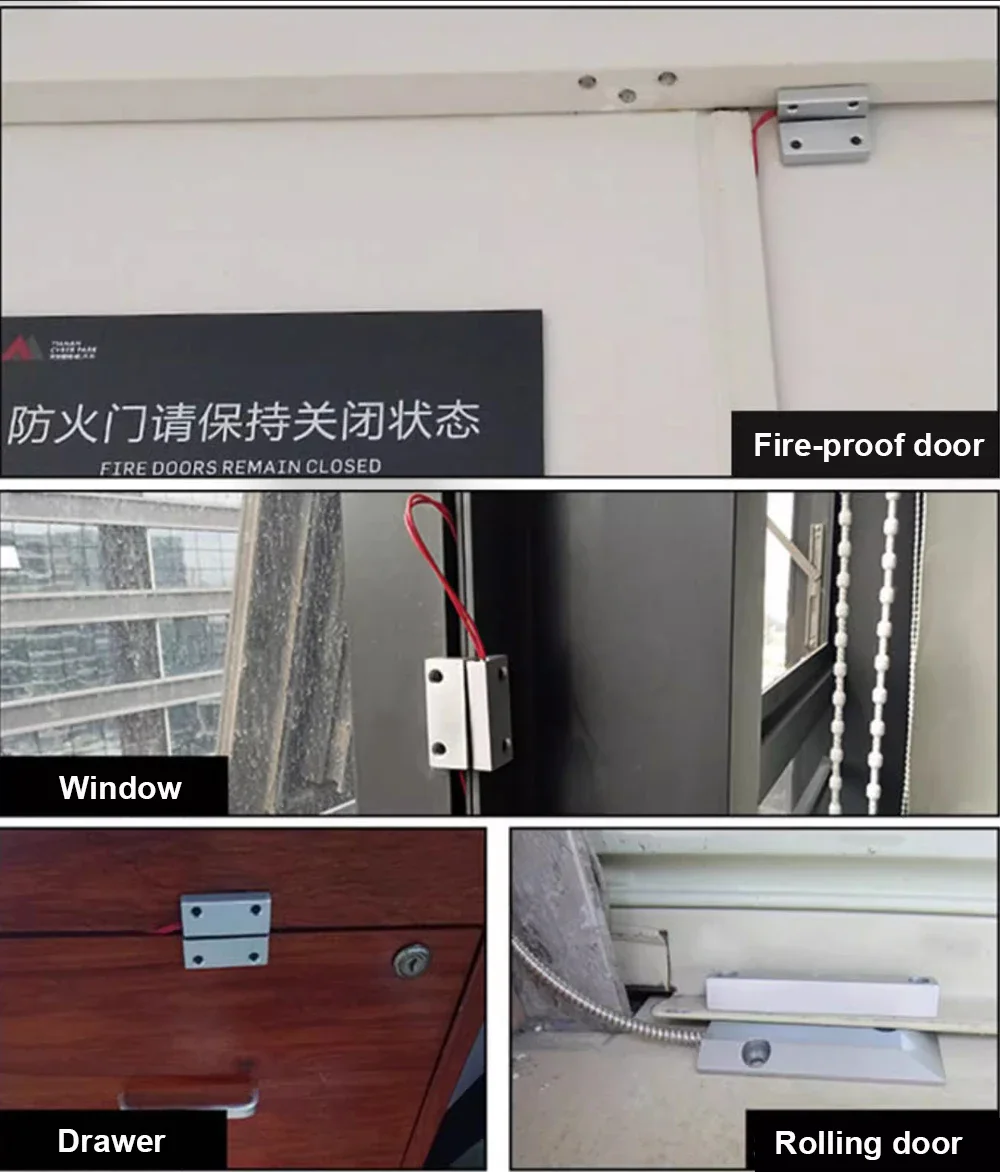 NC Door Sensor Metal Wired Roller Shutter Door Magnetic Contact Reed Switch for Security Alarm System - Image 5