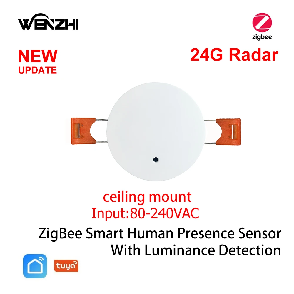 ZigBee Wifi MmWave Human Presence Motion Sensor With Luminance/Distance Detection 5/110/220V Tuya Smart Life Home Automation - Image 14