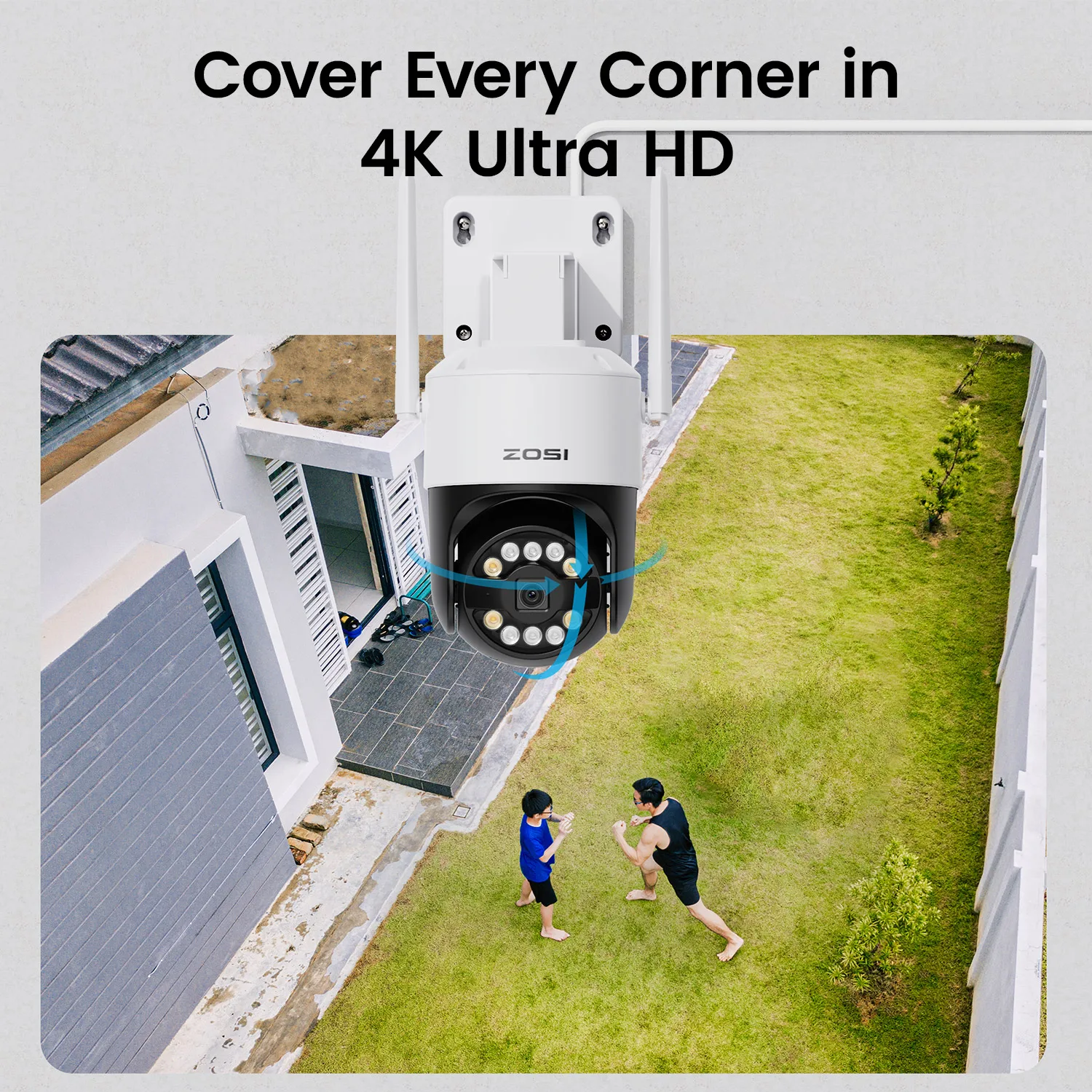 ZOSI C296 5MP/8MP PTZ WiFi 6 Camera Person Vehicle Package Detect Wireless CCTV Video Surveillance Cam Home Security Protection - Image 2