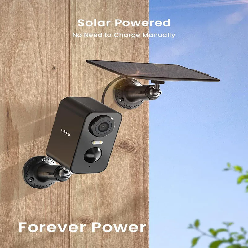 ieGeek 2K 3MP WiFiSolar Security Camera Outdoor Wireless with Color Night Vision, Camera Home Security Camera,Motion Detection - Image 2