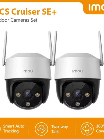 IMOU 2PCS Cruiser SE+ 3MP Set Wi-Fi Camera Smart Color Night Vision IP66 Outdoor Security 360° Coverage Smart Auto Tracking