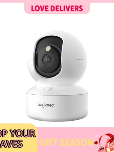 BoyKeep Smart Camera 2K Security Protection Wifi Surveillance 5G/2.4GHz Indoor Baby Night Vision 360° Pan & Tilt 2-Way Audio K30