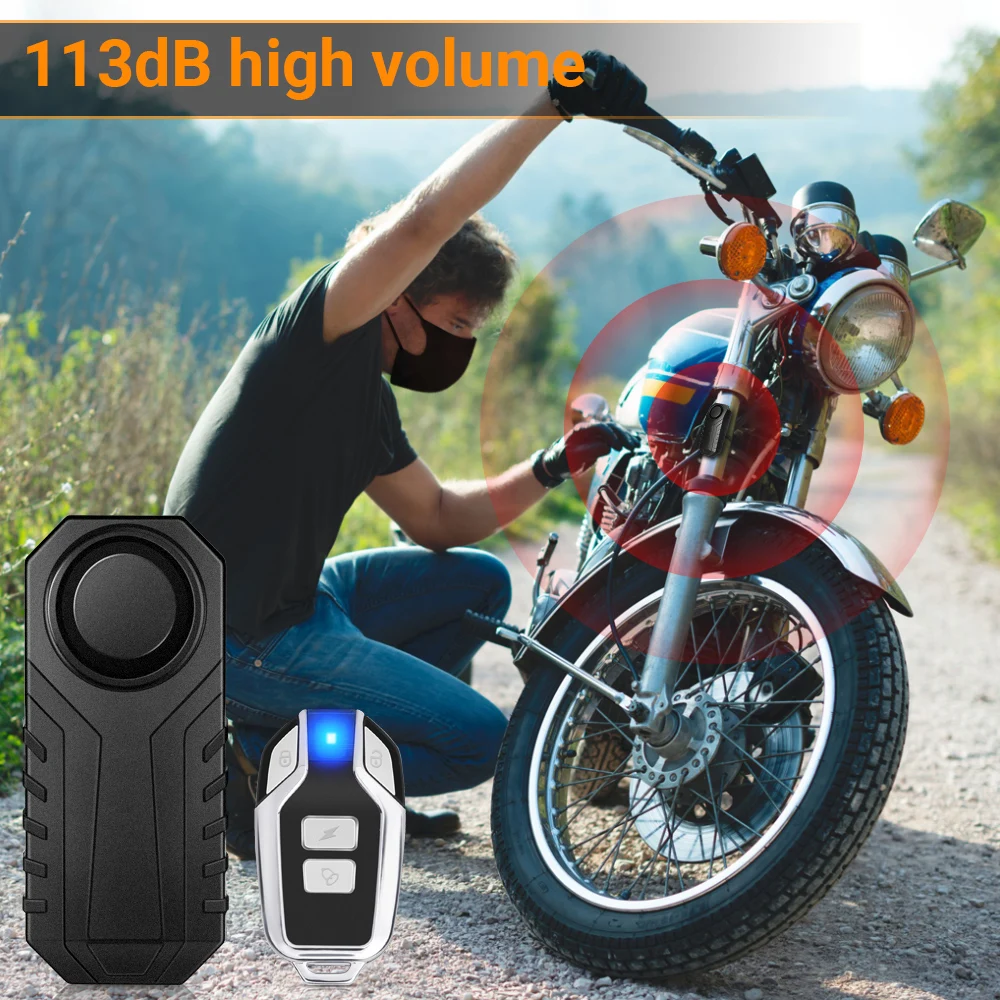 Gadpow Motorcycle Bike Wireless Remote Control Alarm Vibration Sensor 113dB Loud Waterproof Security Alarm - Image 4