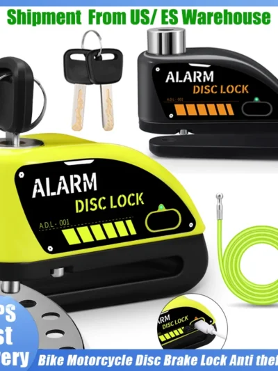 Elepow Bike Motorcycle Alarm Disc Brake Lock 120dB Rechargeable Bicycle Moto Anti theft Alarm System Motorbike Accessories