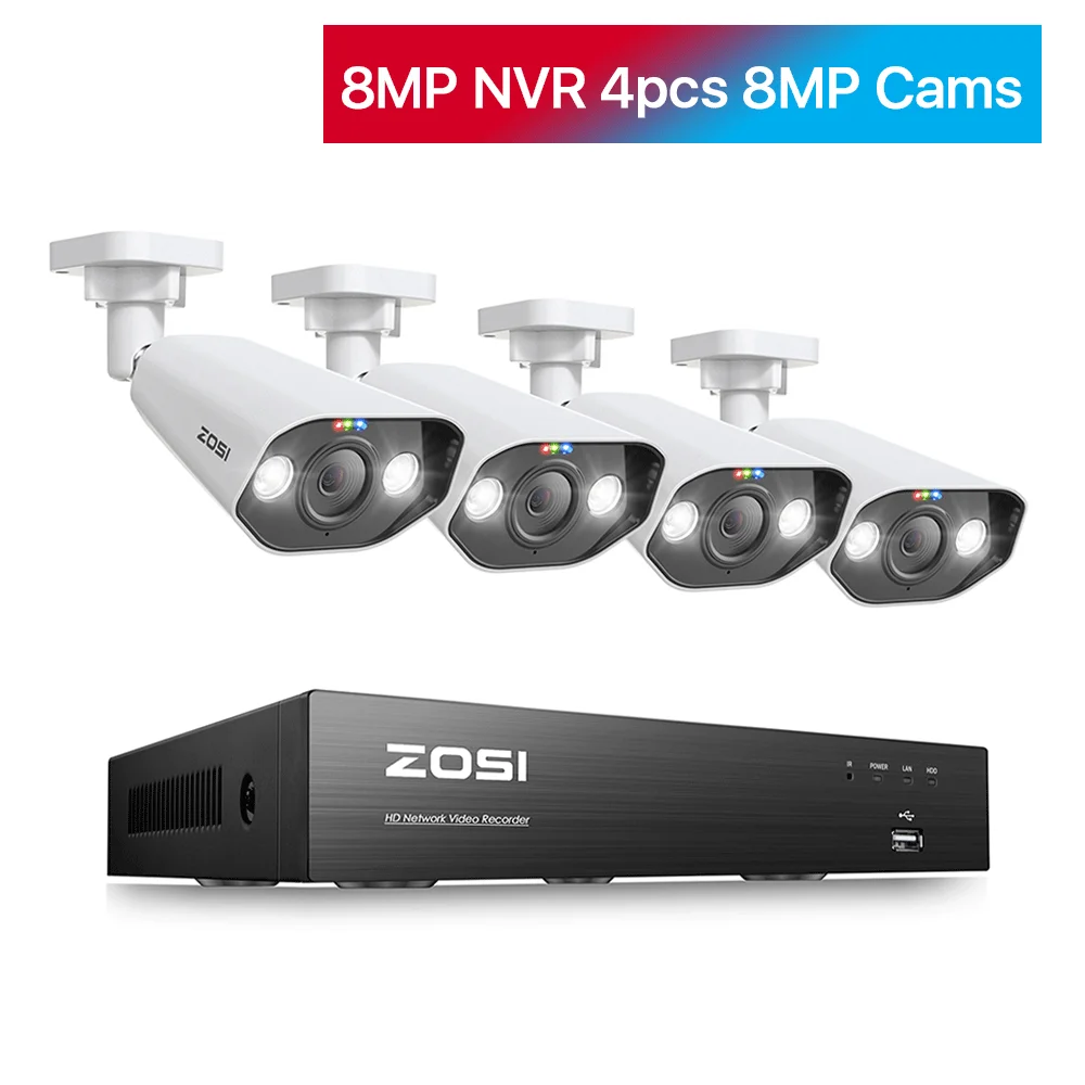ZOSI 8CH POE Video Surveillance Kit 4K 8MP 5MP Super HD Outdoor IP Cameras AI Starlight Night Vision CCTV Security Camera System - Image 13