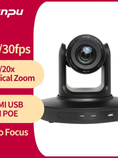 Ai-Auto Tracking 4K Conference Camera PTZ Video 10x 20x Zoom HDMI USB IP Live Streaming Camera For Business Events Youtube Obs