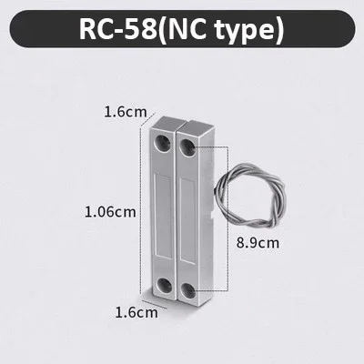 NC Door Sensor Metal Wired Roller Shutter Door Magnetic Contact Reed Switch for Security Alarm System - Image 11