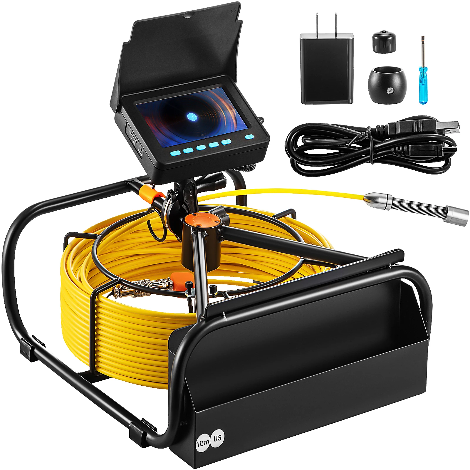 SucceBuy Sewer Camera 4.3" Screen Pipeline Inspection Camera with DVR Waterproof IP68 Borescope Industrial Endoscope Home Drain
