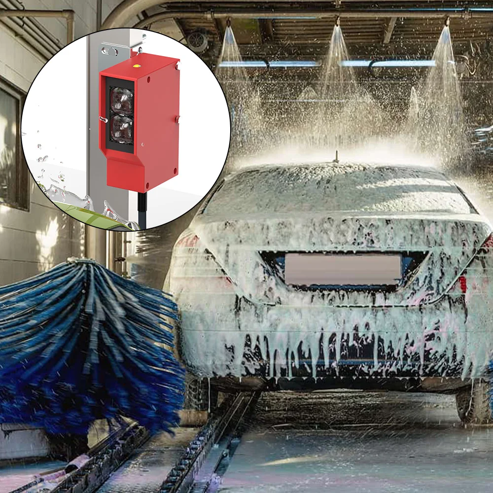 GTRIC Photoelectric Sensor Retro-reflective Square Photoell Infrared Switch IP67 Waterproof 24-220V AC DC Universal 10m Distance - Image 4