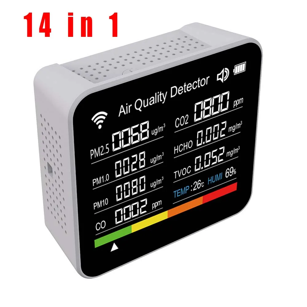 9 in 1/13 in 1/14 in 1 Tuya WIFI Air Quality Monitor CO Detector Real Time Monitoring Home Air Test Kits APP Control CO2 Meter - Image 9