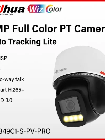 Dahua 8MP WizColor Active Deterrence PT Camera IPC-PT2849C1-S-PV-PRO Smart Ai 4K Perimeter Protection Auto Tracking Two-way Talk