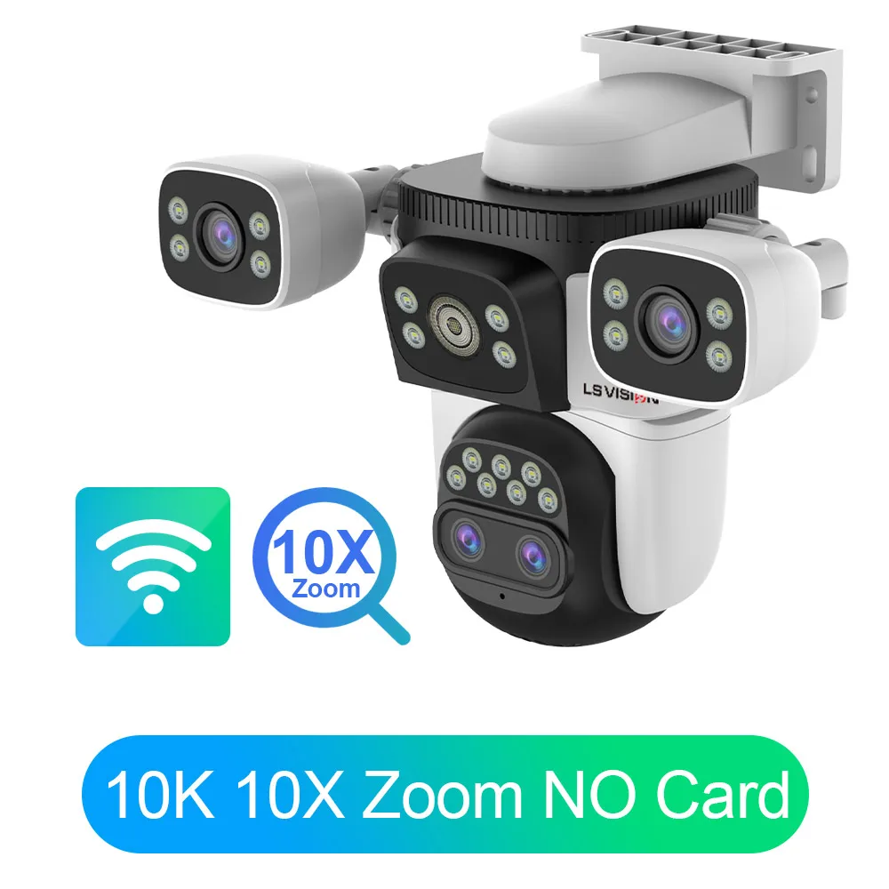 LS VISION 3 Screens 20MP Home Surveillance Camera Outdoor Wifi IP PTZ 10X Zoom Auto Tracking Security CCTV System IP66 - Image 7
