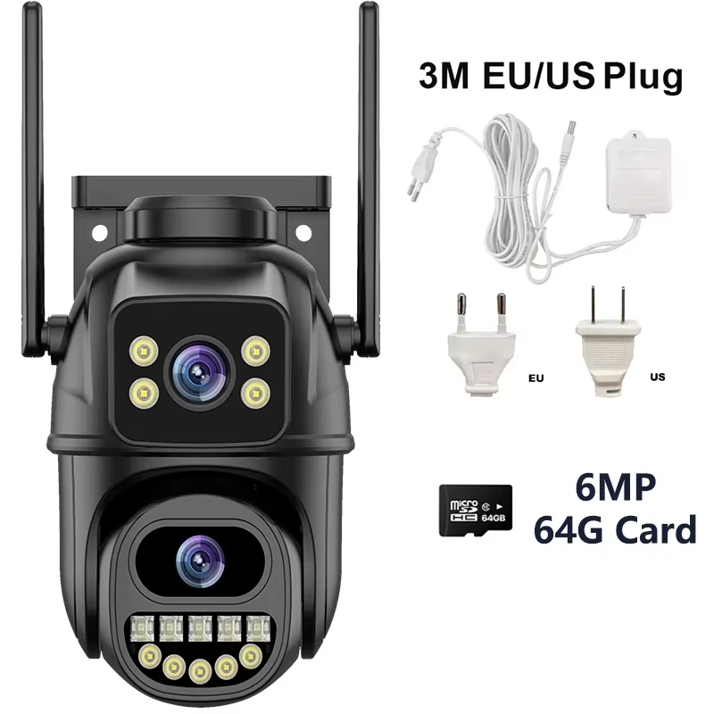 4K 8MP Security Camera 5X Zoom Dual Lens Dual Screen Outdoor WiFi Home Protection 6MP IP PTZ CCTV Video Surveillance Camera - Image 7