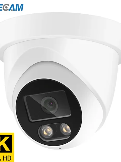 New 4K 8MP IP Camera Audio Outdoor POE H.265 Onvif Wide Angle 2.8mm AI Color Night Vision Home CCTV Video Surveillance Security