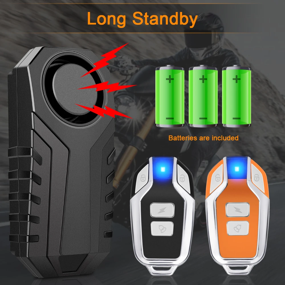 Gadpow Motorcycle Bike Wireless Remote Control Alarm Vibration Sensor 113dB Loud Waterproof Security Alarm - Image 6