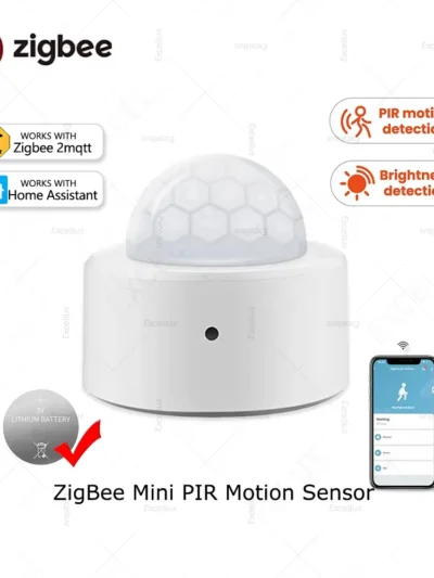 ZigBee Mini PIR Motion Sensor Smart Human Body Infrared Detector Home Automation Security Alarm Sensor Works With Home Assistant